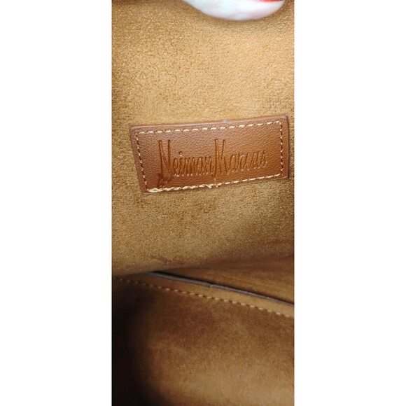 Neiman Marcus Tote Bag Large Brown Tan Faux Leather Suede Lined Purse NEW 15” - Picture 2 of 16